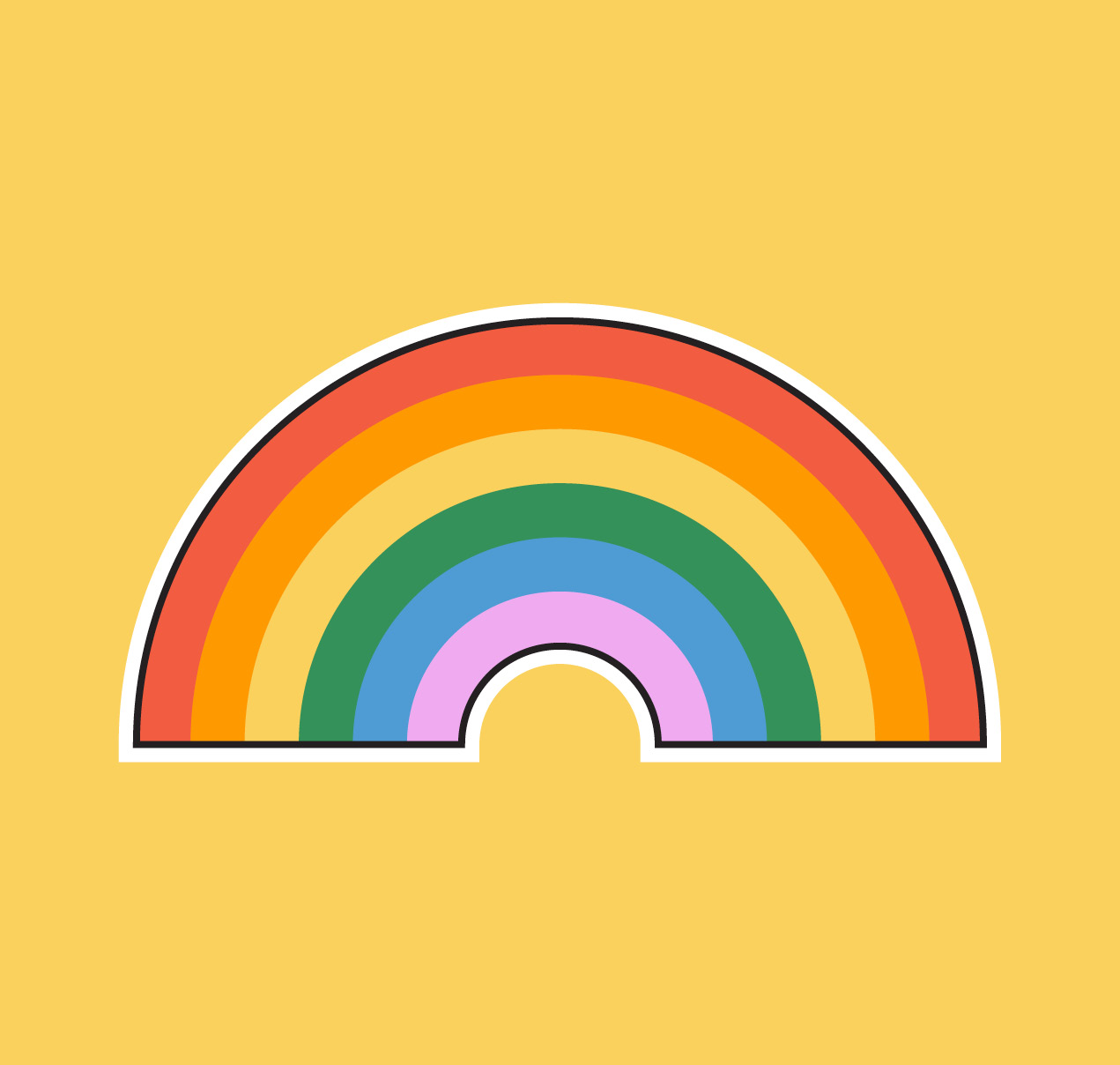 Earth Fan Club project Sticker of a rainbow