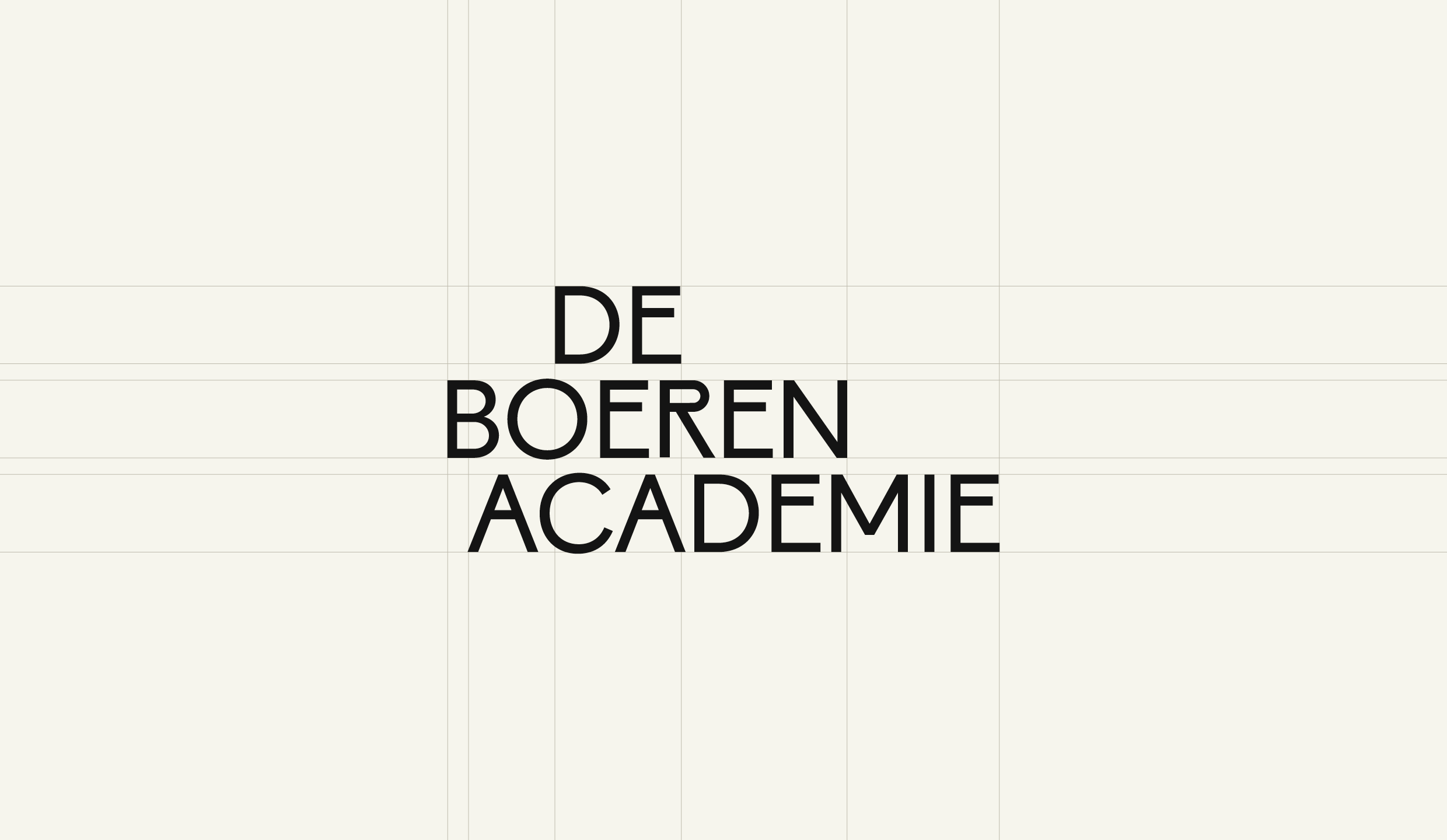 de boeren academie logo on beige background